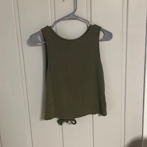 ALYA Green Open Back Tank, Size XXS